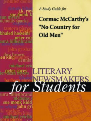 cover image of A Study Guide for Cormac McCarthy's "No Country for Old Men"